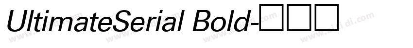 UltimateSerial Bold字体转换
